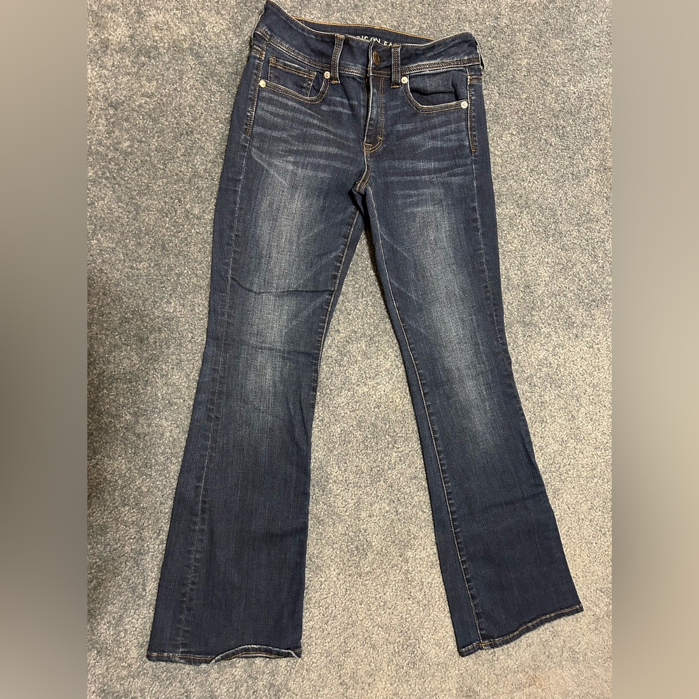 Women’s American Eagle super stretch, Kick Boot, size 4 short with naughty tag